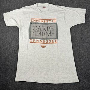VTG 90s University of Tennessee Carpe Diem T Shirt Single Stich USA 1991 Onassis